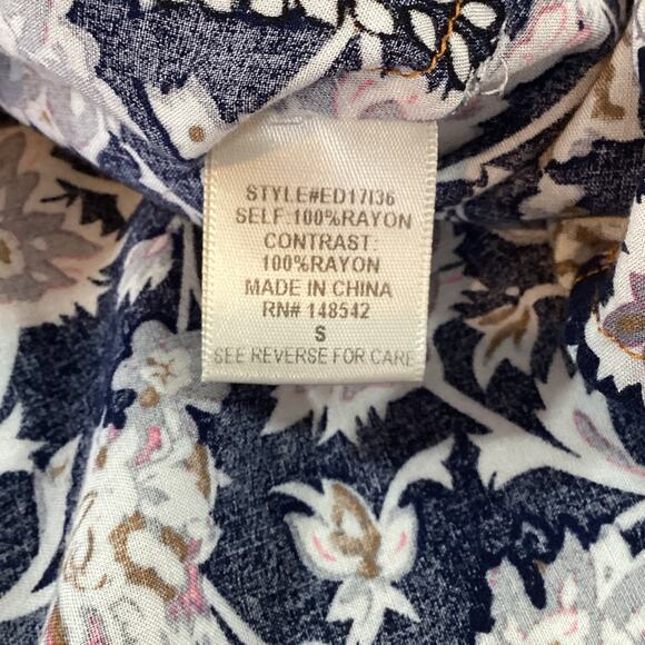 Aratta Silent Journey Tunic Blouse Size S Mixed Print Dark Romantic Gypsy Boho - Picture 11 of 15